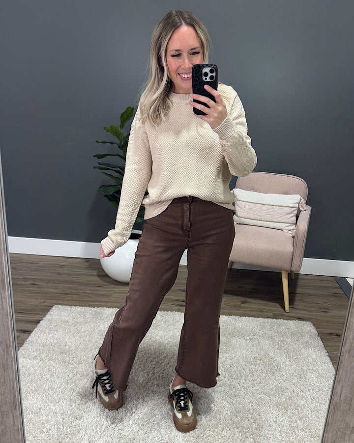 NEW! Leslie Textured Knit Sweater - Natural