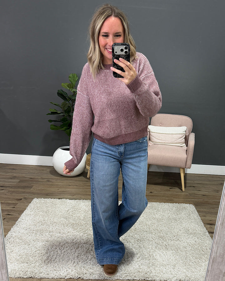 NEW! Josie Cozy Sweater - Dusty Rose Michelle Mae