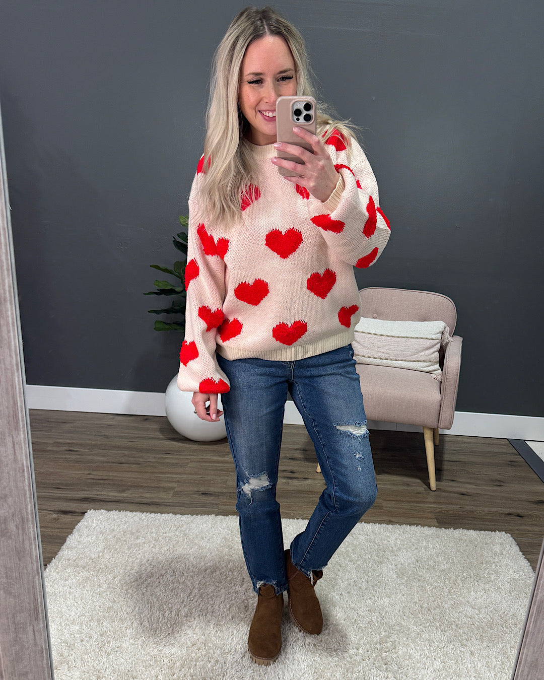 NEW! Be Mine Heart Knit Sweater