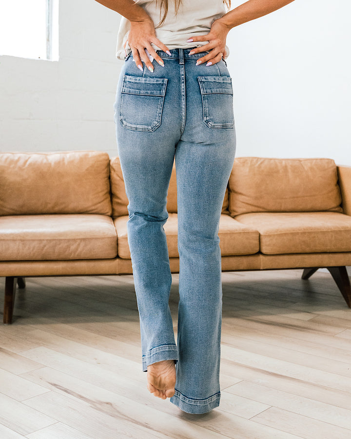 KanCan Monroe Vintage Patch Pocket Boot Cut Jeans FINAL SALE  KanCan   