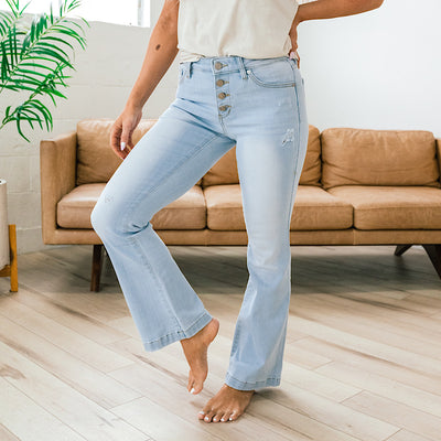 KanCan Jordan Mid Rise Flare Jeans - Petite  KanCan   