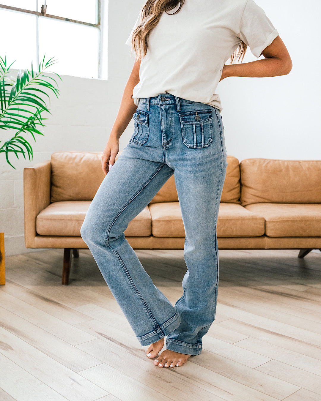 KanCan Monroe Vintage Patch Pocket Boot Cut Jeans FINAL SALE  KanCan   