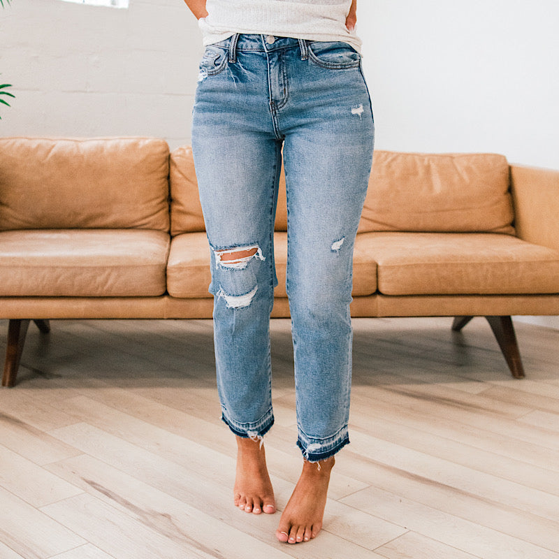 Lovervet Katie Released Hem Straight Jeans FINAL SALE  Vervet   