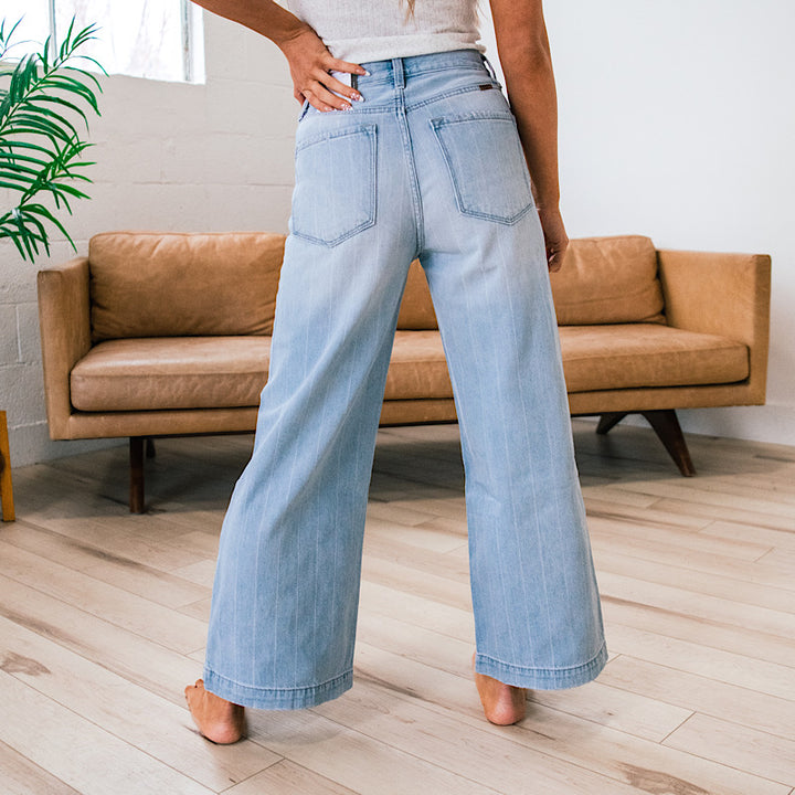 KanCan Zoe Wide Leg Pinstripe Jeans FINAL SALE  KanCan   