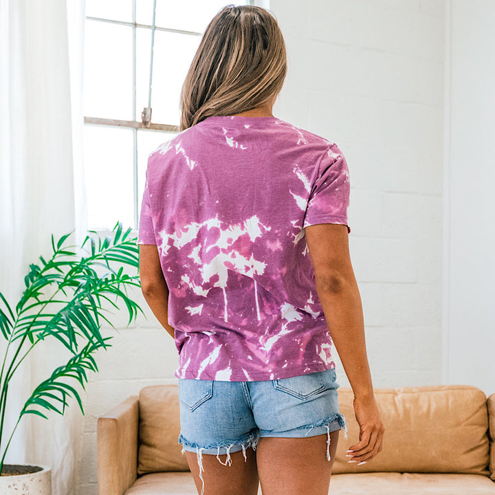 Wild Side Magenta Bleached Tee FINAL SALE  Southern Bliss   