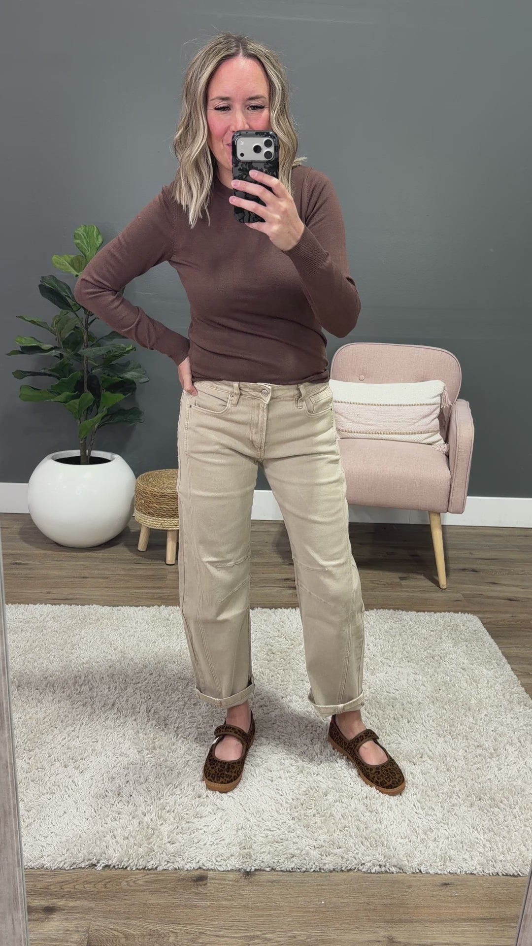 NEW! Alexandra Non Distressed Barrel Jeans - Ash Mocha Zenana