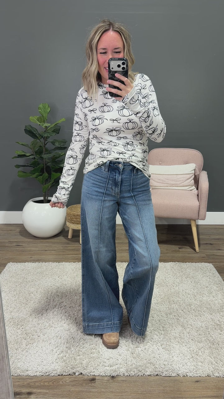NEW! Blair Long Sleeve Top - Classic Pumpkins
