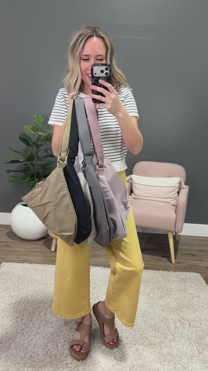 NEW! Nylon Crescent Bag - 5 Options Jasmine Trading