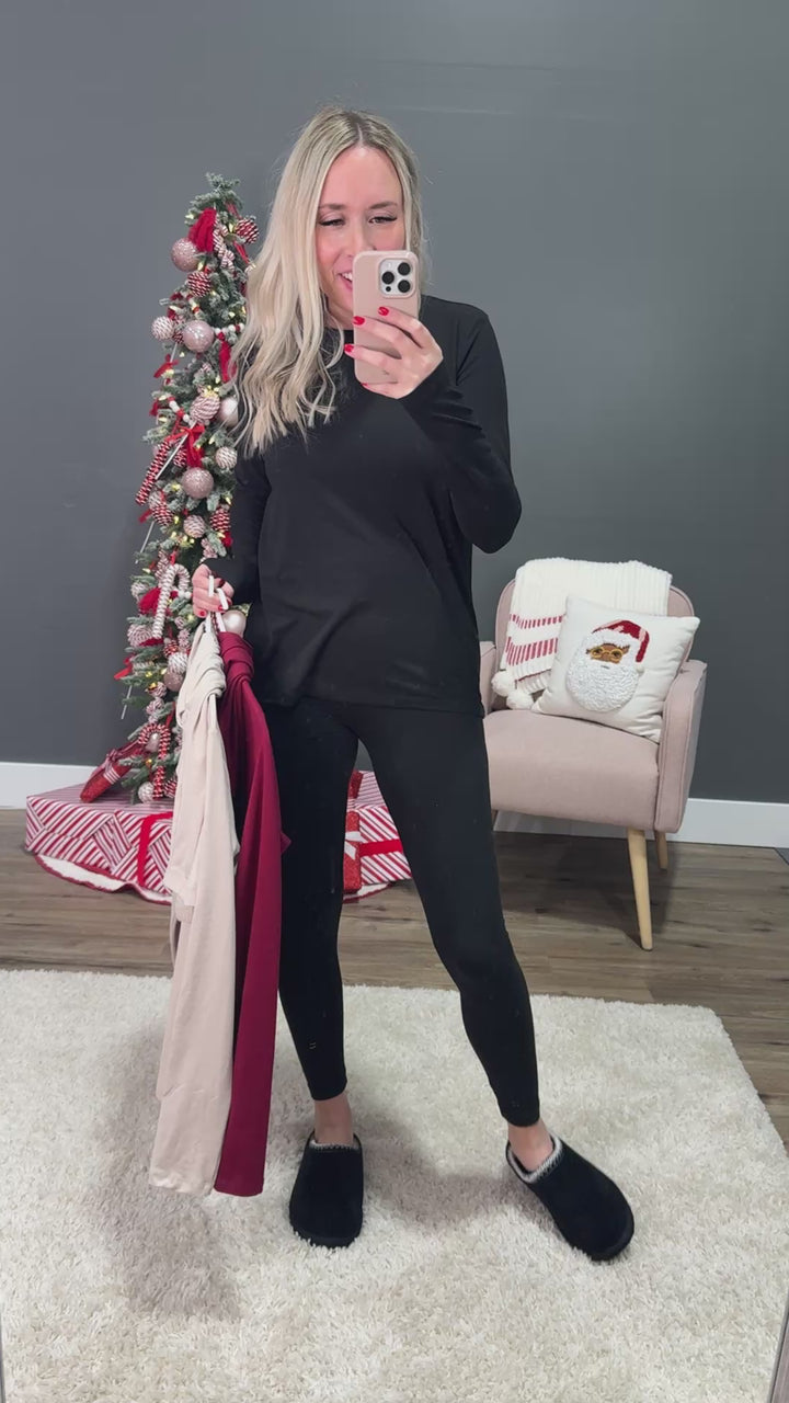 Lounge Legging Set - Black FINAL SALE Zenana