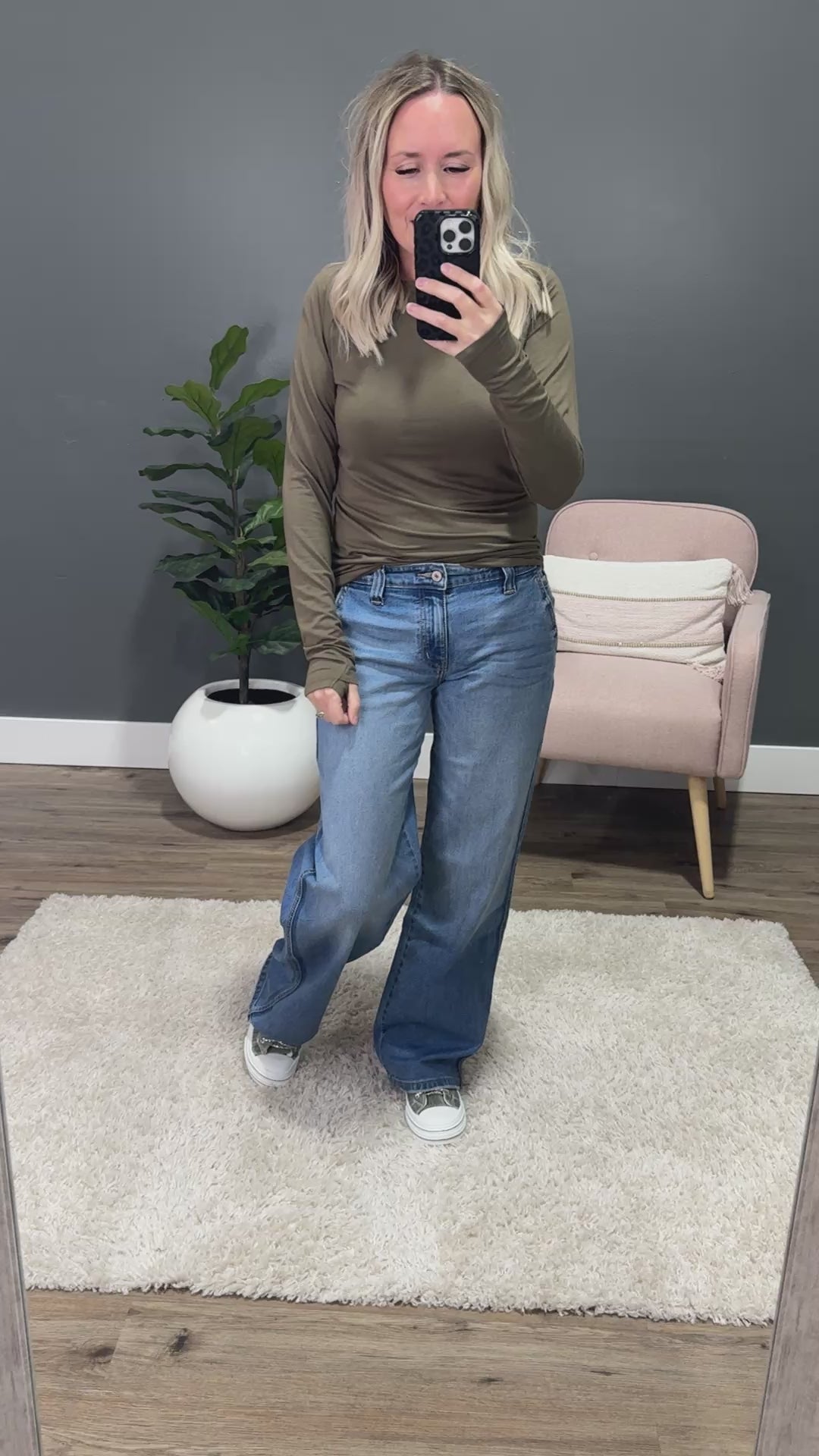 NEW! Blair Long Sleeve Top - Olive Michelle Mae