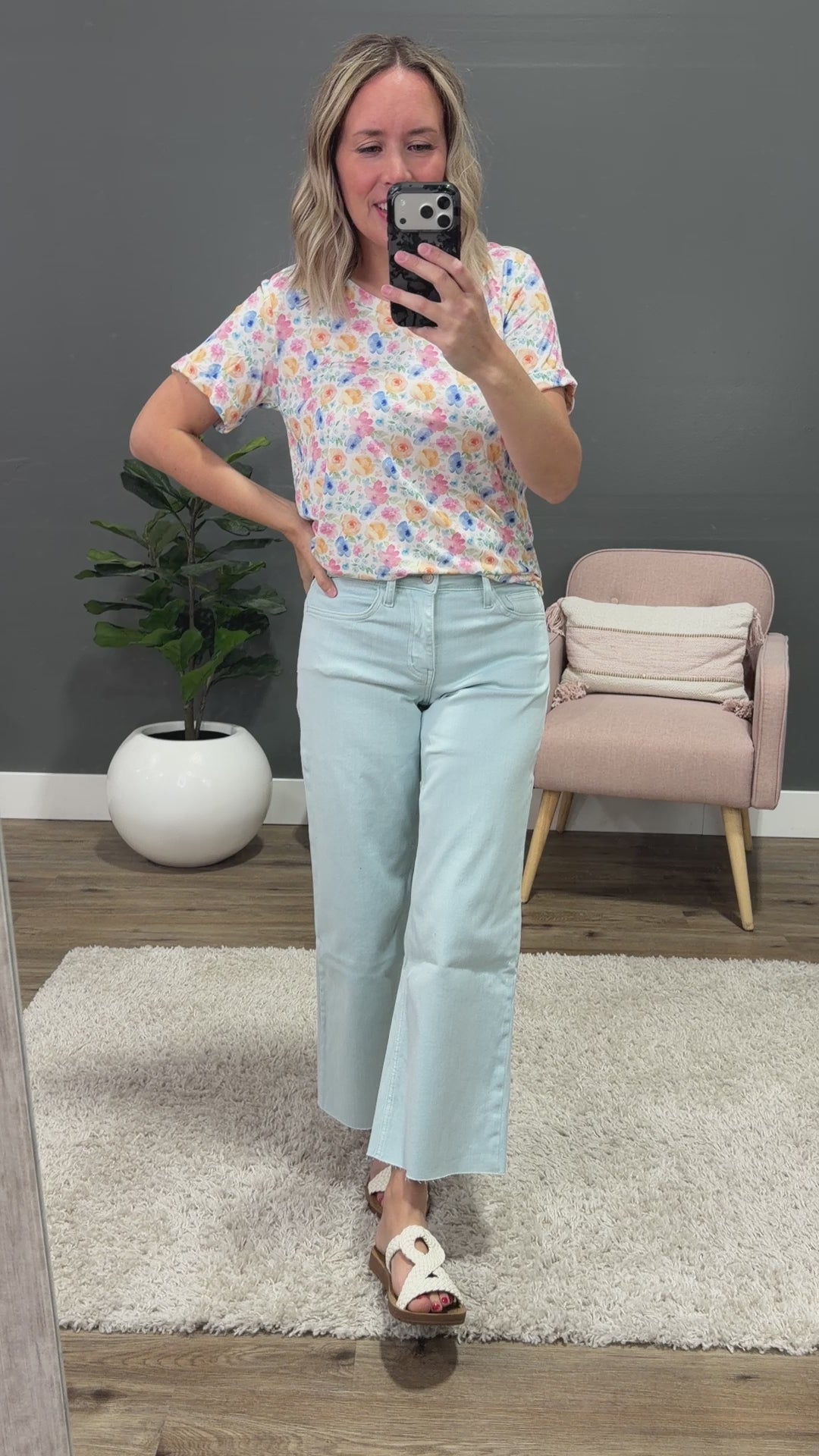 NEW! Sophie V Neck Top - Petal Gardens