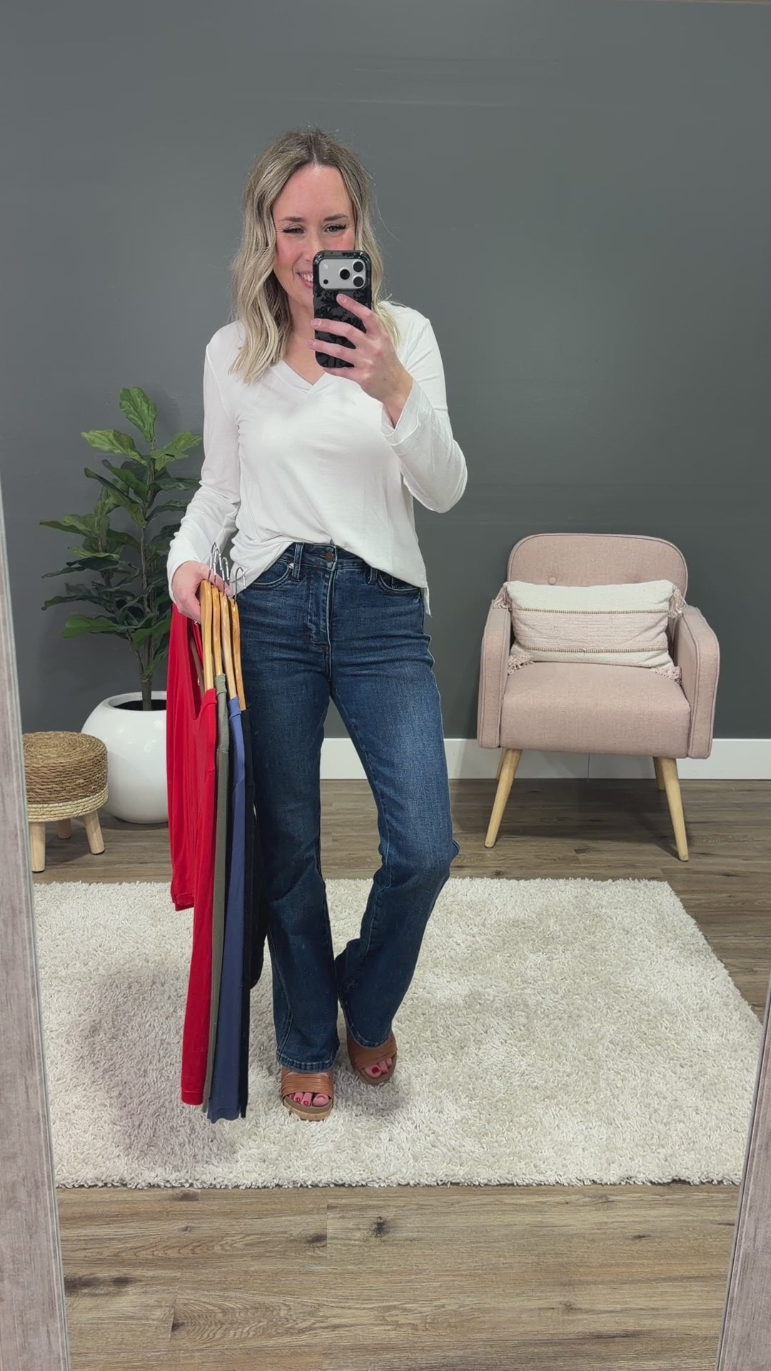 NEW! Bethany Cut Edge V Neck Top - Ivory Sew In Love