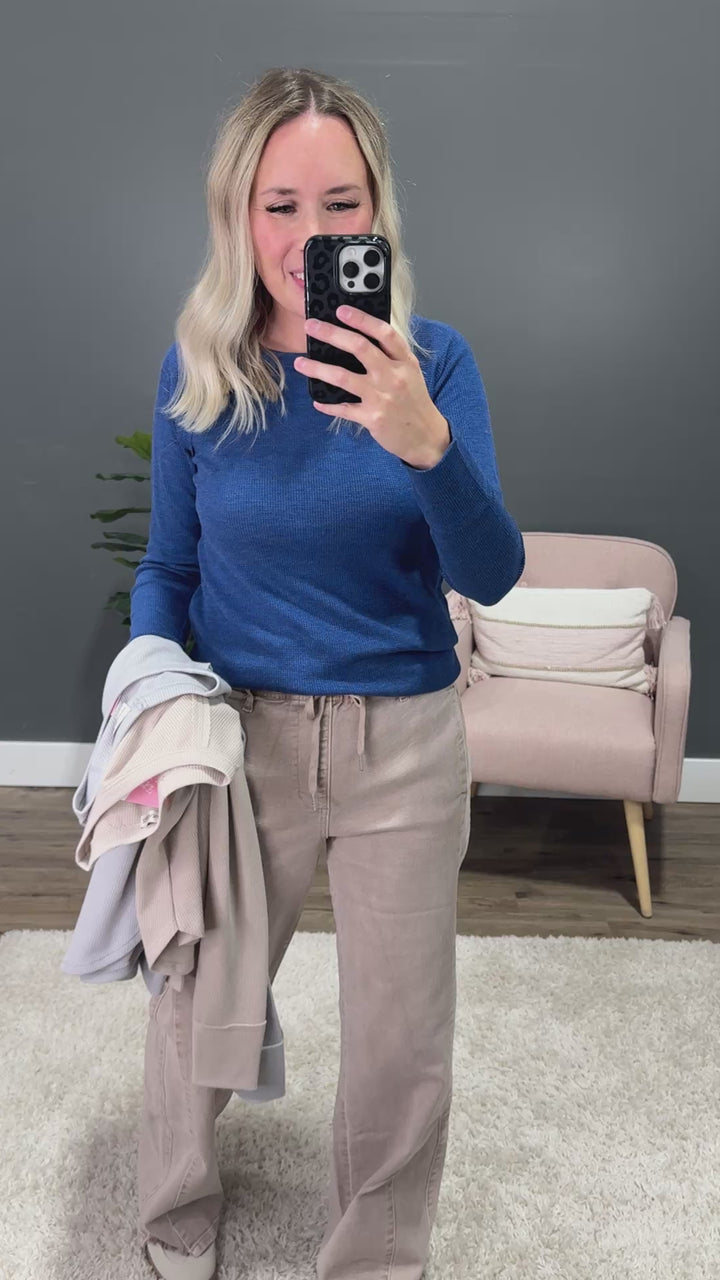 NEW! Such a Mystery Waffle Knit Top - Light Mocha Zenana