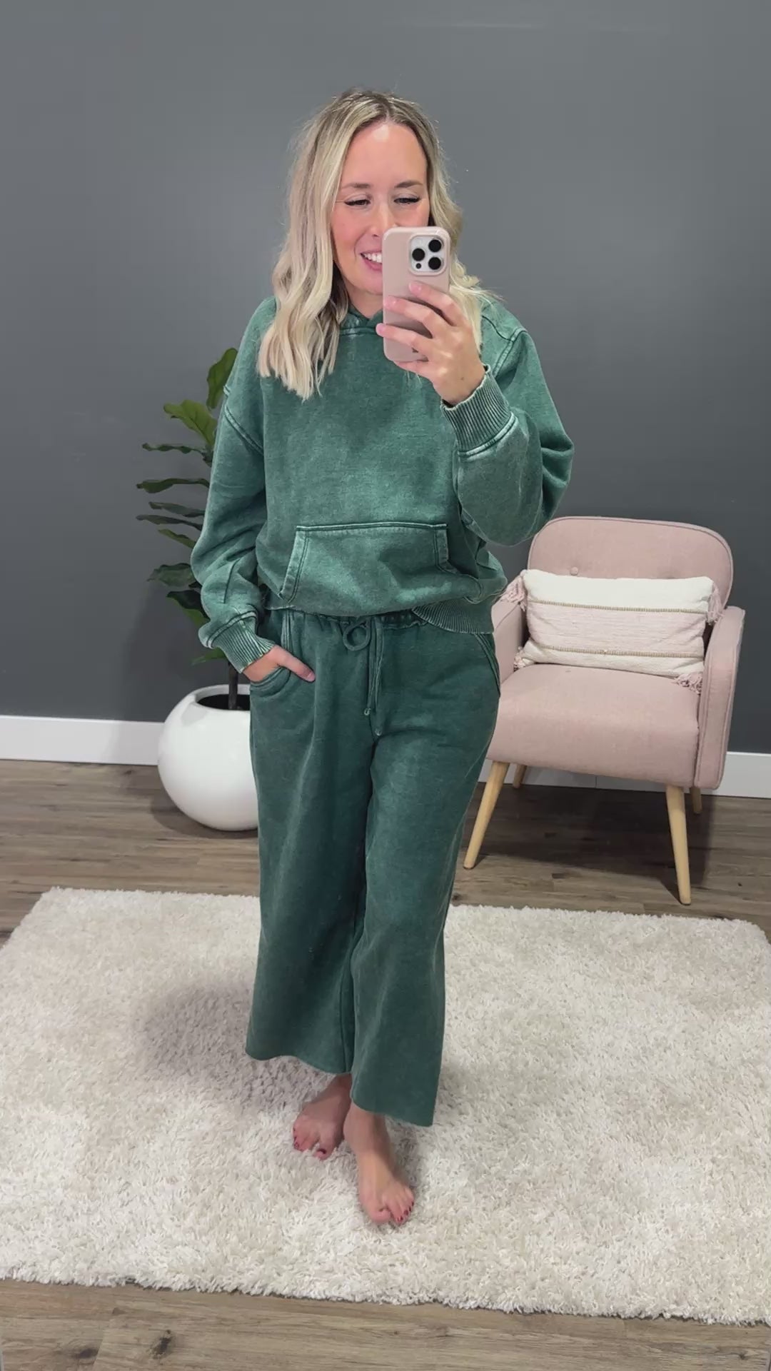NEW! The Keeper Fleece Hoodie - Dark Green Zenana