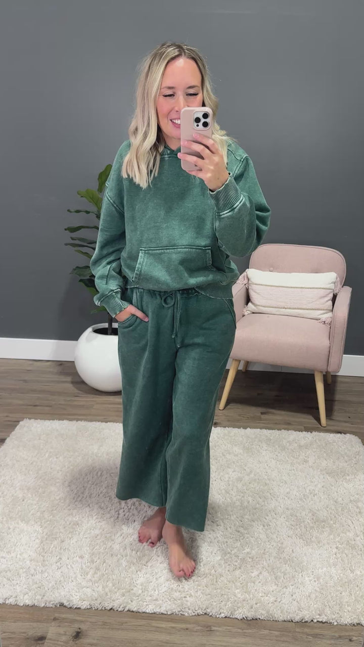 NEW! The Keeper Fleece Hoodie - Dark Green Zenana