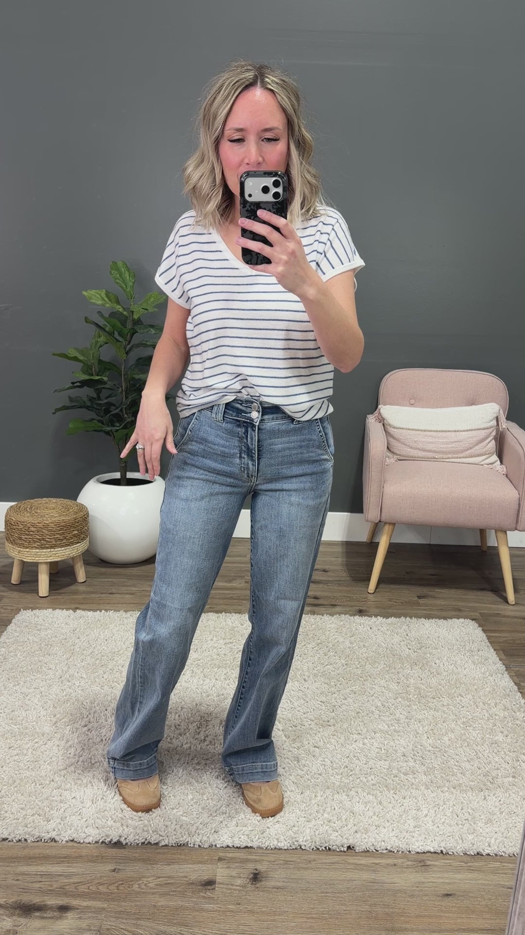 NEW! Judy Blue Little Too Late Wide Leg Trouser Jeans Judy Blue