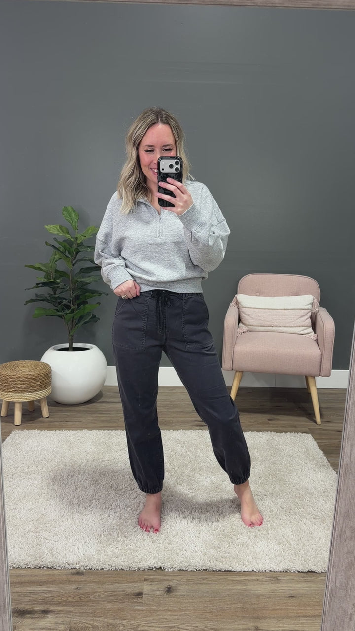 Mica Notice Me Jogger Jeans - Charcoal Gray Mica Denim