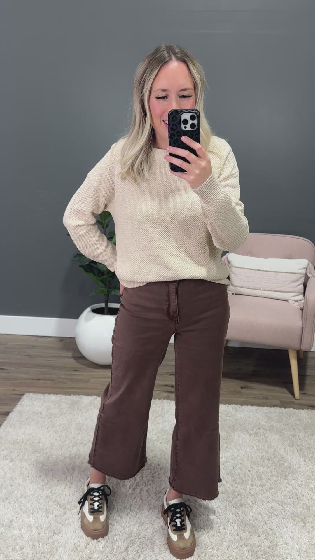 NEW! Leslie Textured Knit Sweater - Natural