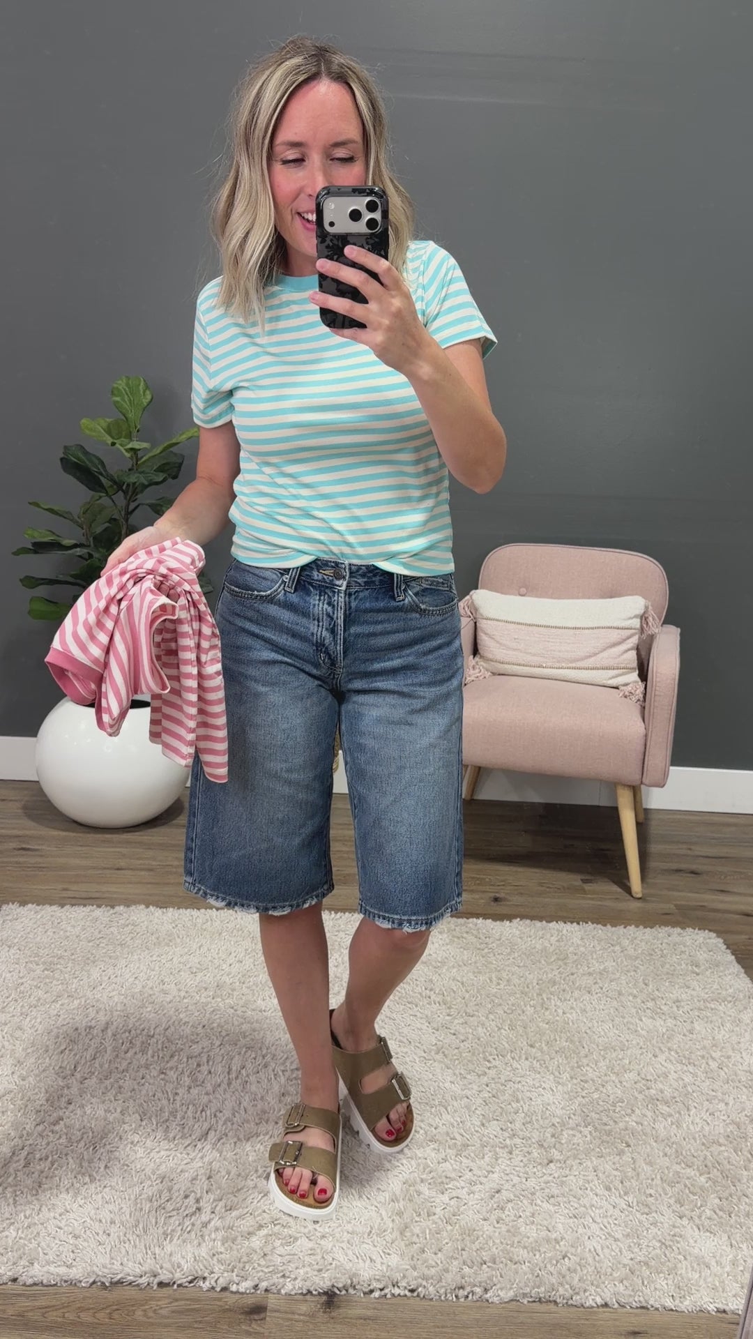 NEW! Julie Striped Knit Top - Pink & Ivory