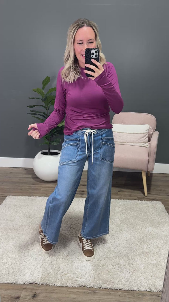 NEW! Blair Long Sleeve Top - Mulberry Michelle Mae