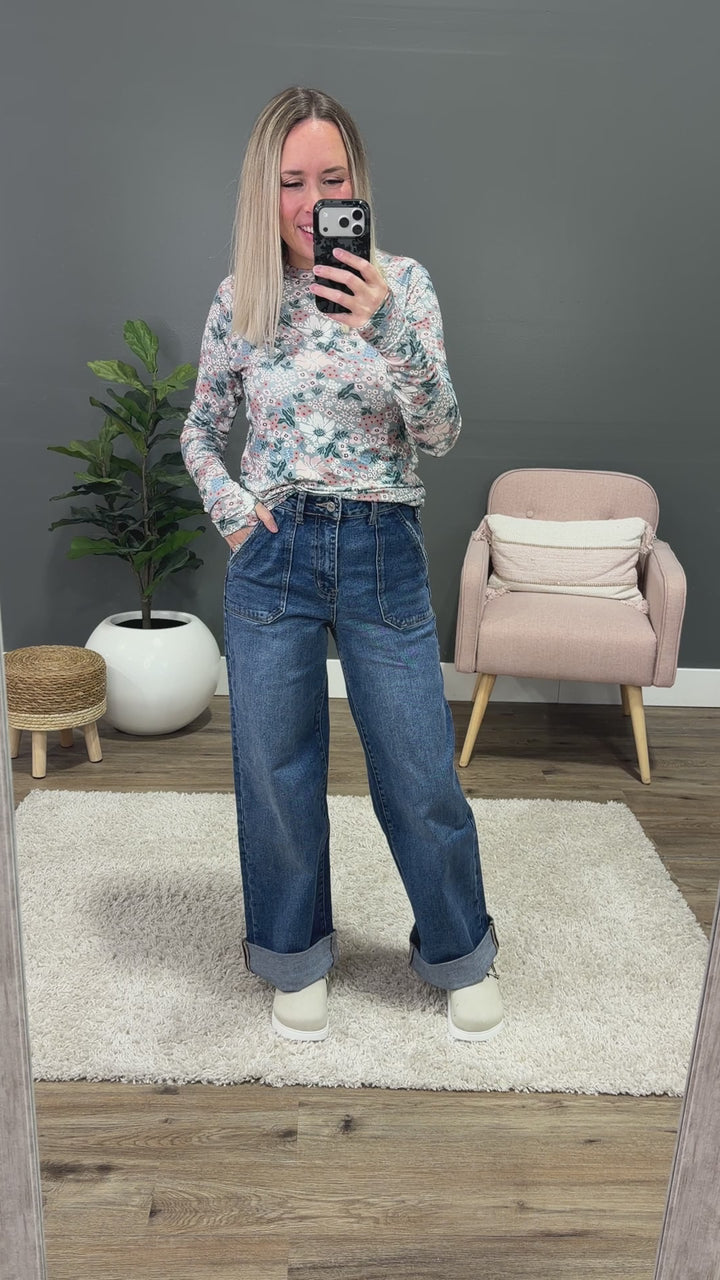 NEW! KanCan Elsie 90's Wide Leg Trouser Jeans KanCan