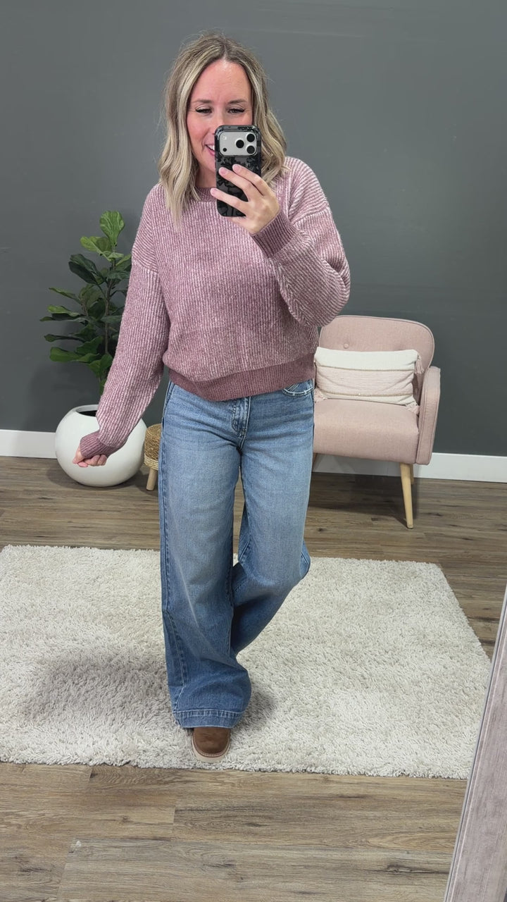 NEW! Josie Cozy Sweater - Dusty Rose Michelle Mae