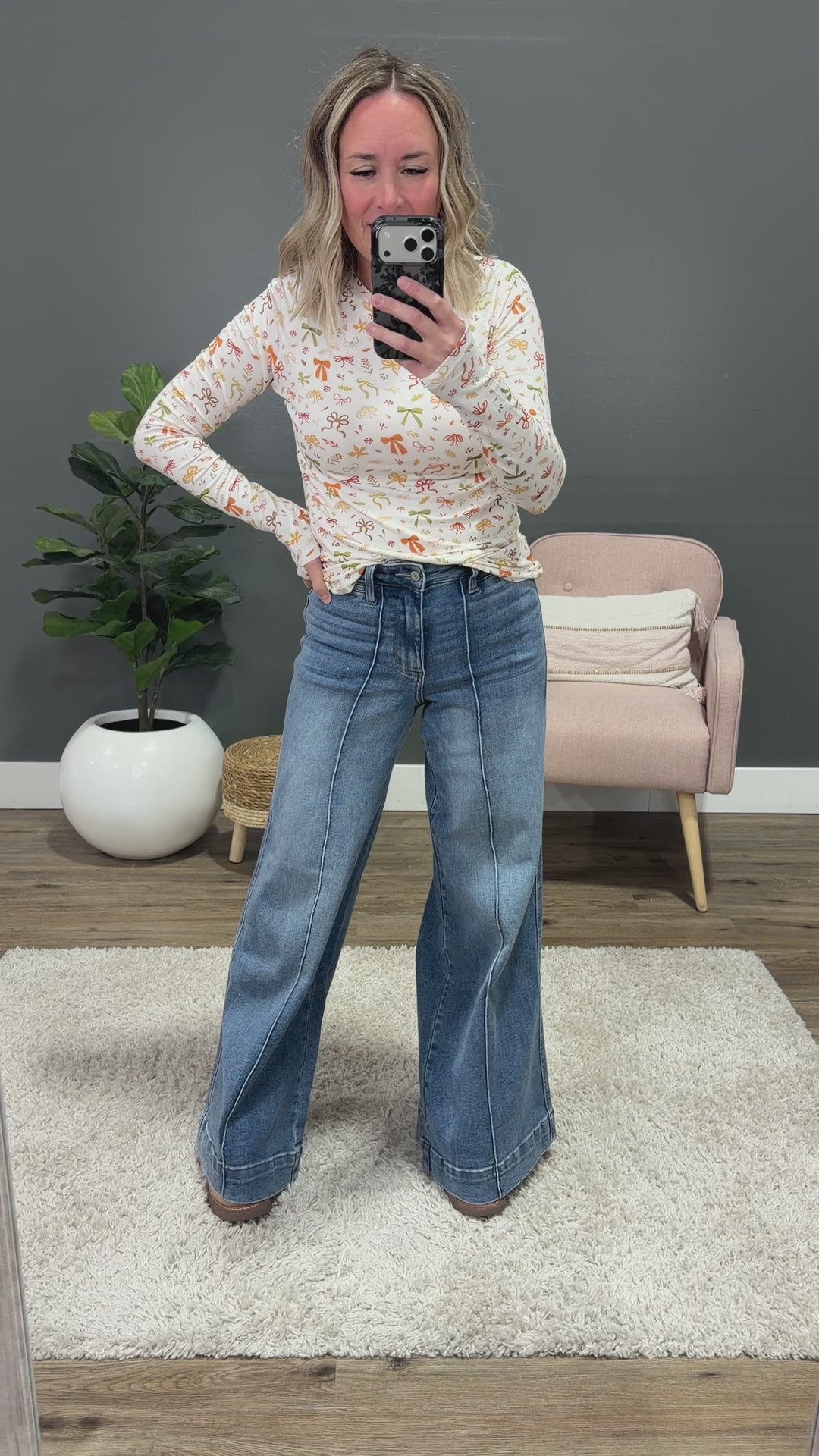 NEW! Judy Blue Hattie Front Seam Wide Leg Jeans - Short, Regular and Long