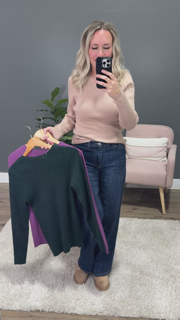 June Ribbed Sweater - Taupe