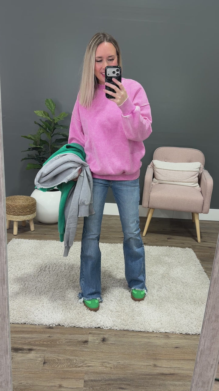 NEW! Boyfriend Crewneck Sweatshirt - Sleet