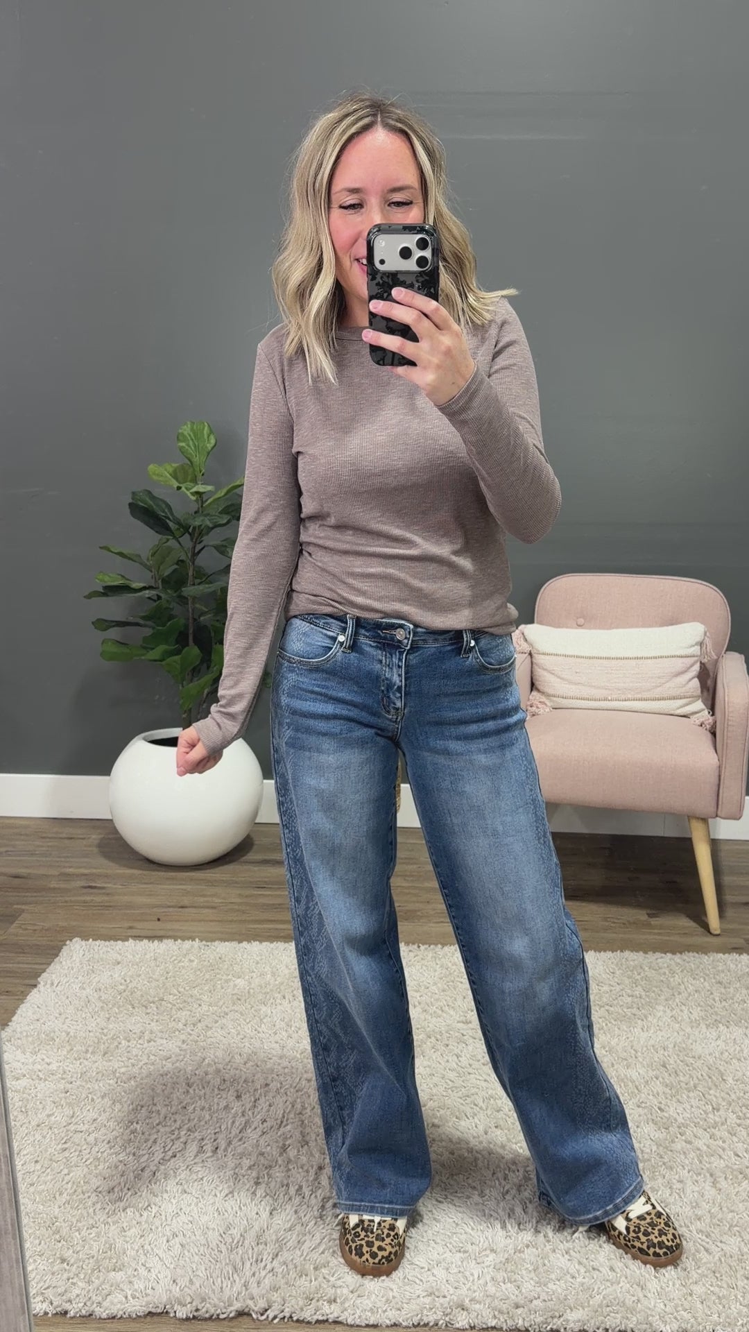 NEW! Gwen Slubbed Micro Ribbed Top - Mocha
