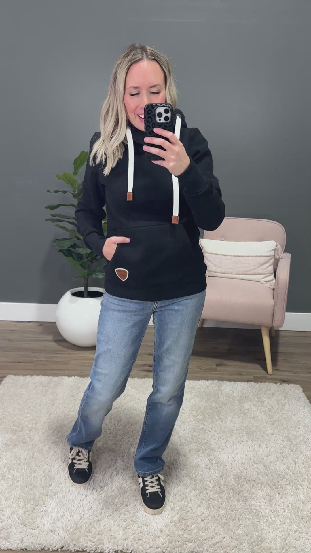 NEW! Cinq Bleu Megeve Hoodie - Blackstone Wanakome