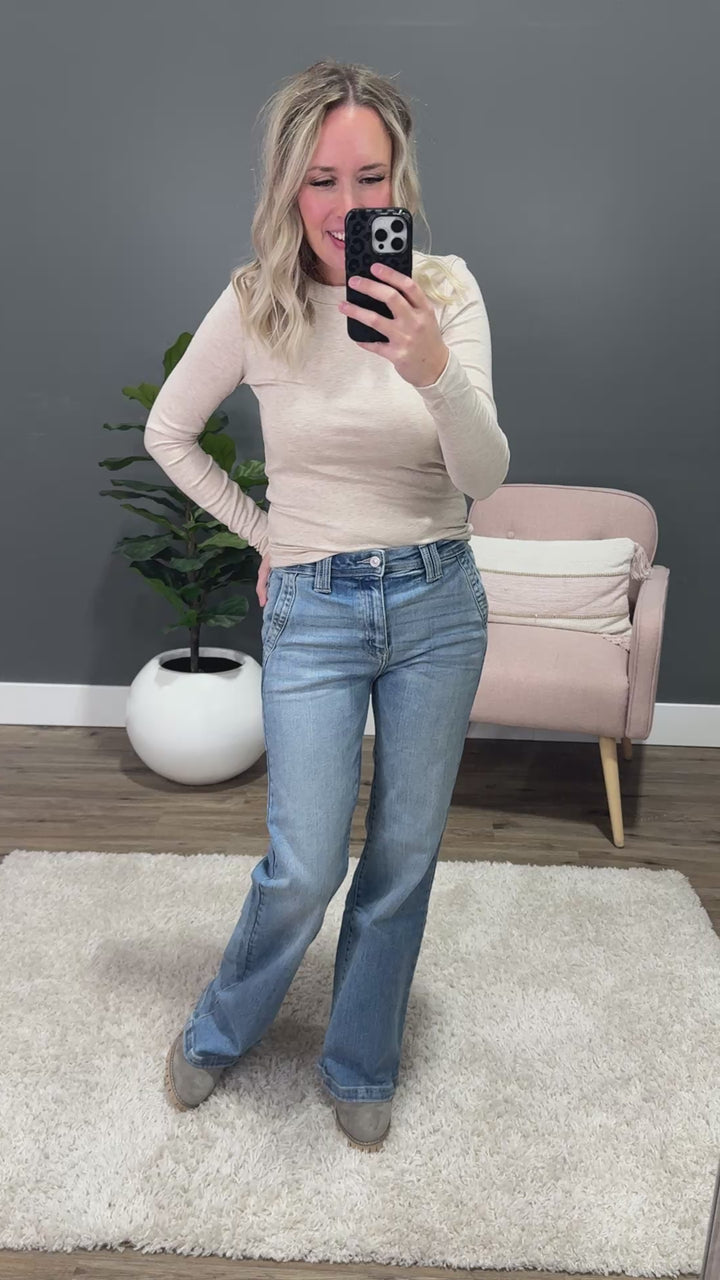 KanCan Just What I Need Wide Leg Flare Jeans