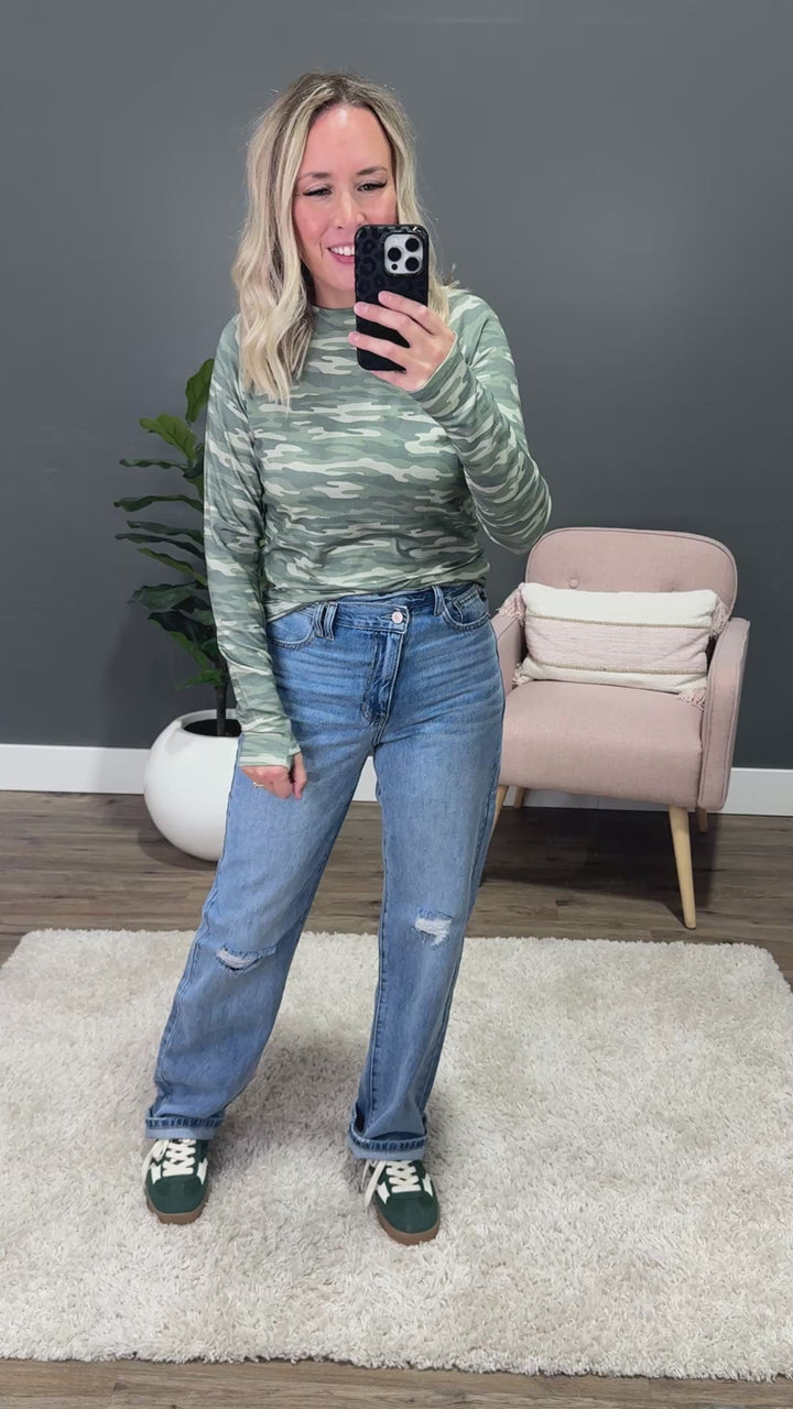 NEW! Blair Long Sleeve Top - Camo