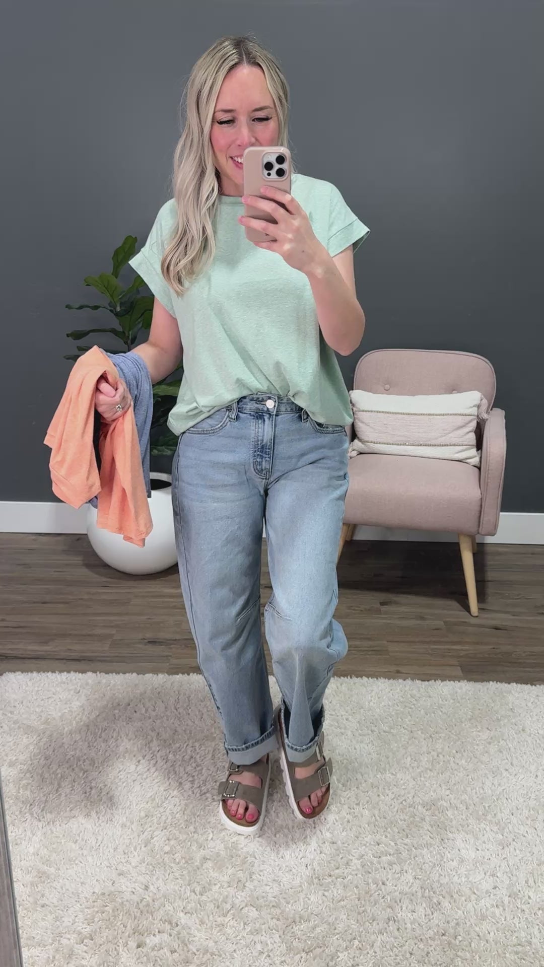 Jana Heathered Cap Sleeve Top - Denim Sew In Love