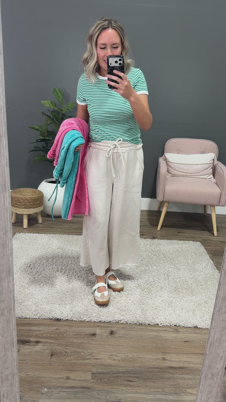 NEW! Cropped Wide Leg Comfy Pants - Fuchsia Zenana