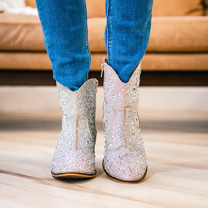 Corkys Shine Bright Boots - Clear Rhinestone FINAL SALE  Corkys Footwear   