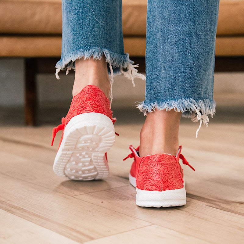 Gypsy Jazz Stella Slip on Sneakers - Coral FINAL SALE  Very G   