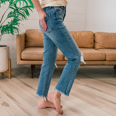 Vervet Dakota Distressed Straight Jeans FINAL SALE  Vervet   