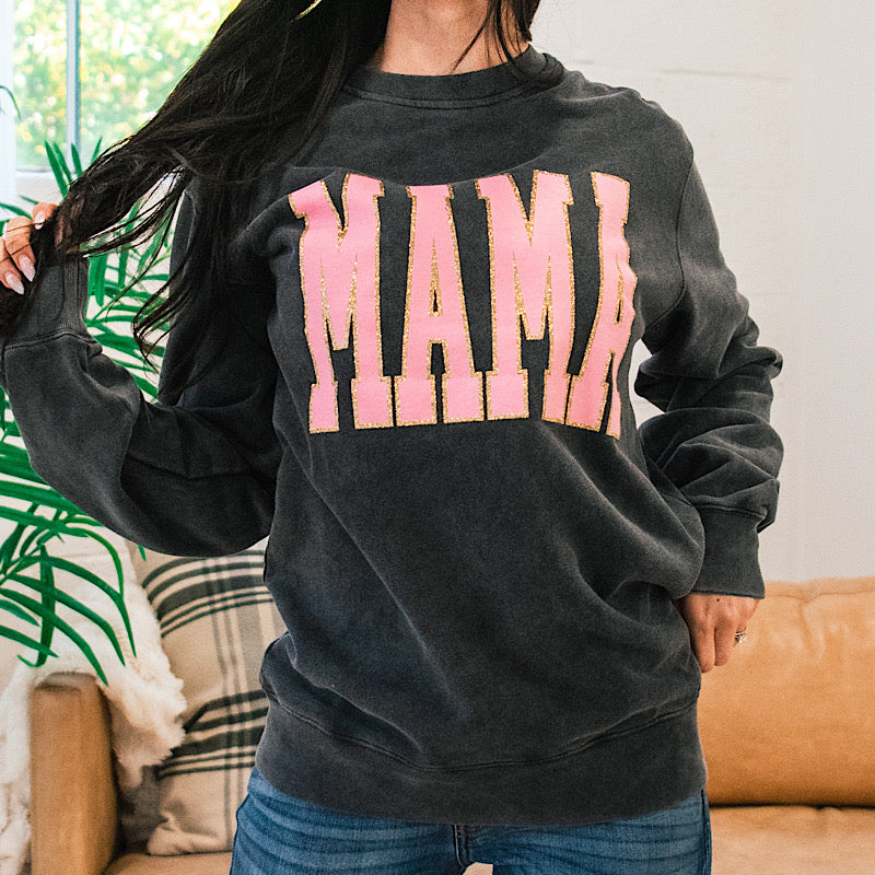 Faded Black Mama Sweatshirt FINAL SALE  Zutter   