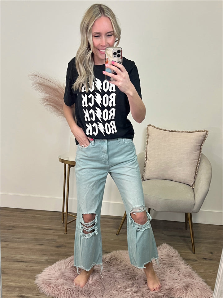 Vervet Cloud 90's Crop Flare Jeans  Vervet   