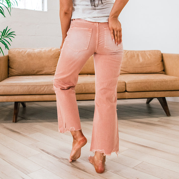 Vervet Melon 90's Crop Flare Jeans  Vervet   