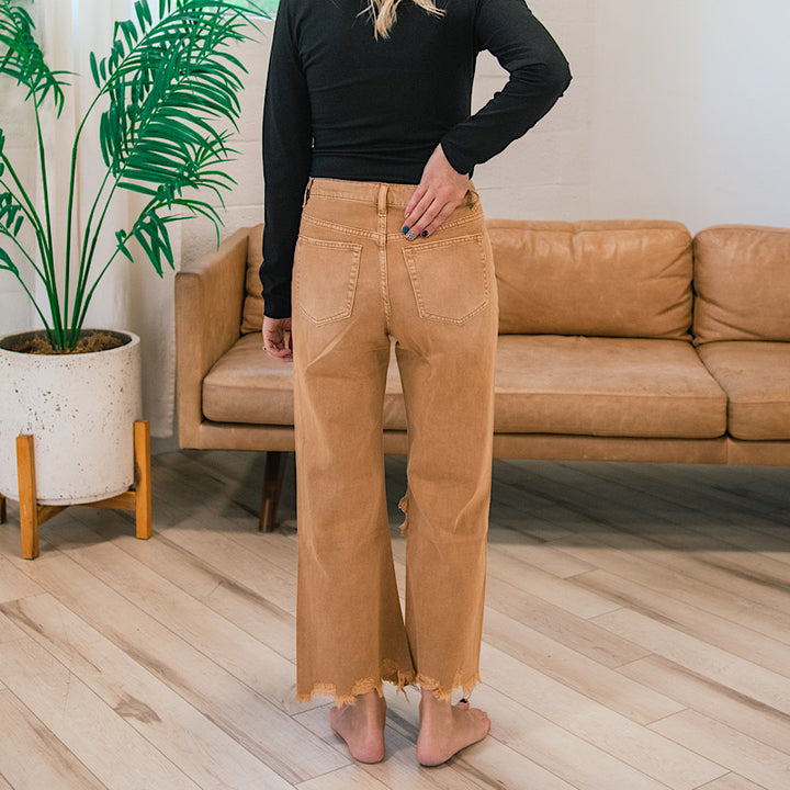 Vervet Butterscotch 90's Crop Flare Jeans  Vervet   